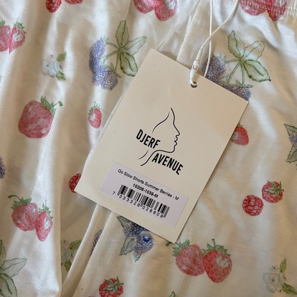 Djerf Avenue White Cherry and Berry Print Pajama Set - Picture 4 of 7